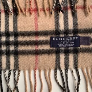 Authentic Burberry Classic Check Cashmere Scarf